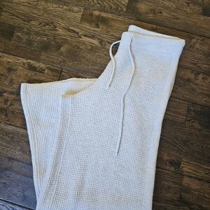 AERIE WIDE LEG WAFFLE COZY DRAWSTRING PANTS SIZE XS